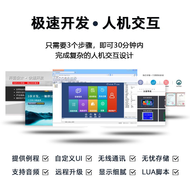 HYW101F 無觸摸 通信支持RS232/TTL/485 音頻播放