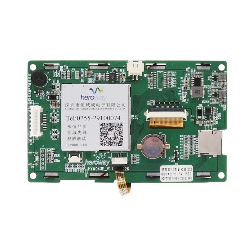 HYW043E02 4.3寸串口電阻觸摸HMI組態(tài)屏232工業(yè)顯示屏LCD液晶模塊