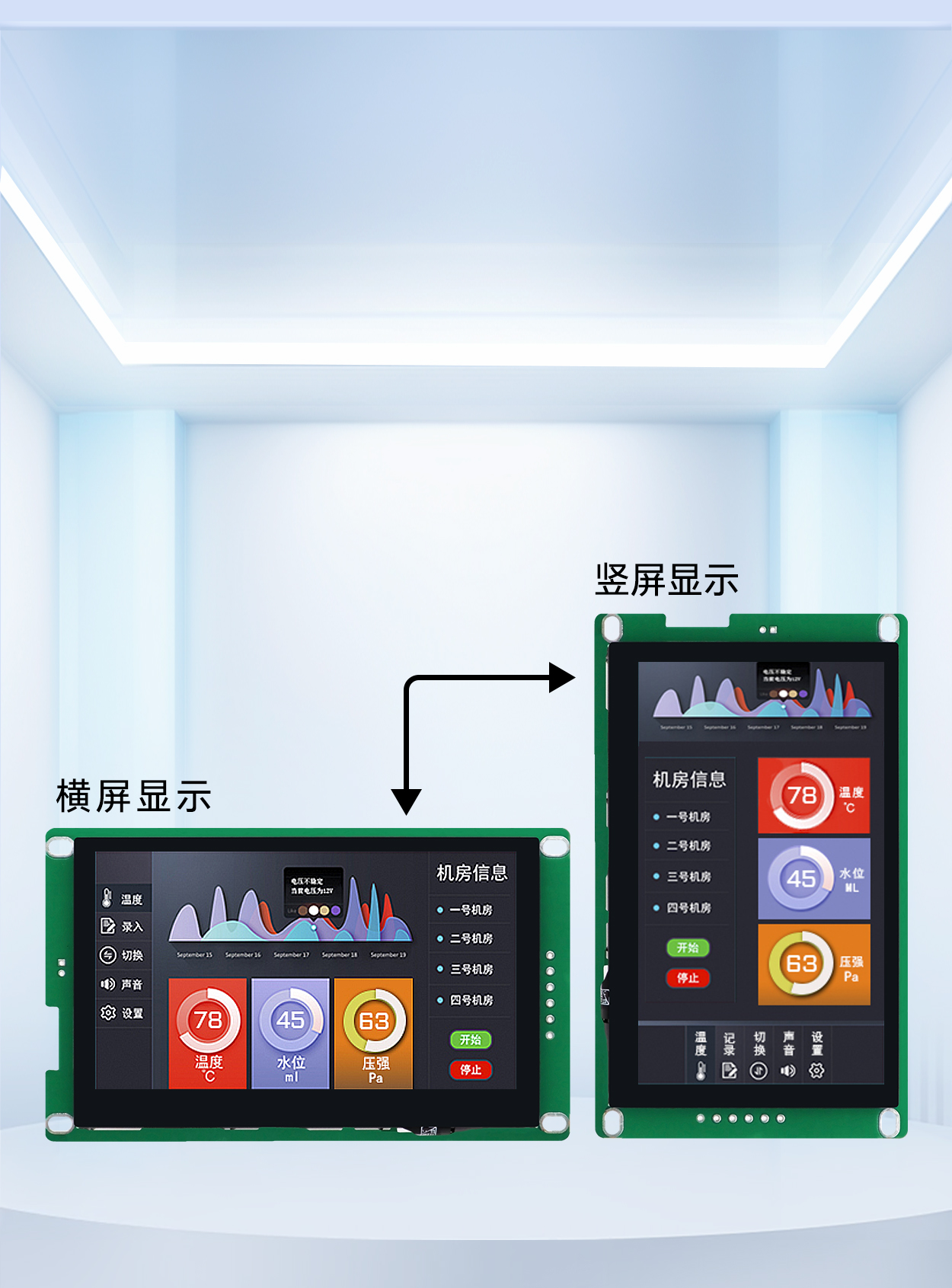 HYW043F3 高性能 電阻觸摸 通信支持RS232/TTL/485 音頻播放