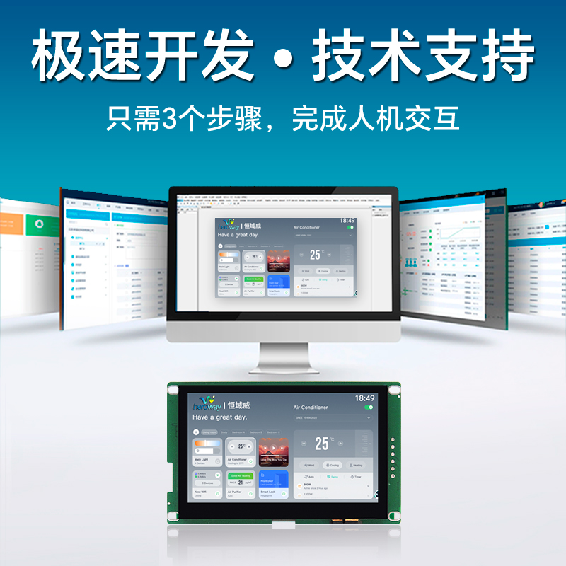 HYW070M 7寸帶觸摸、低功耗高性價比工業(yè)顯示屏帶殼