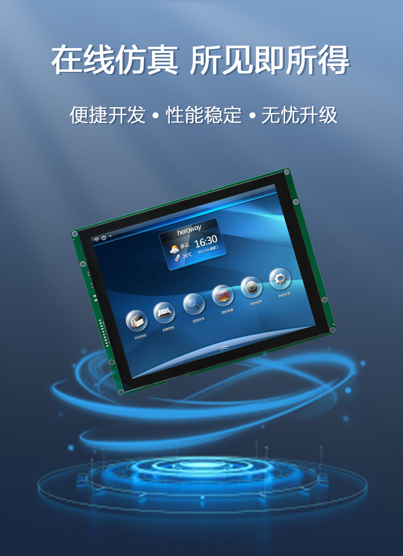 HYW080F3.0/8寸無觸摸 485通信醫(yī)療屏 上位機顯示屏